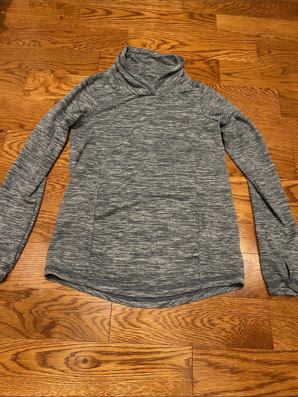 Girls Gray Cowl Neck athletic top